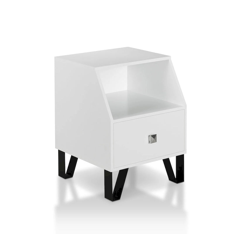 Table d'appoint contemporaine à 1 étagère de 40 cm