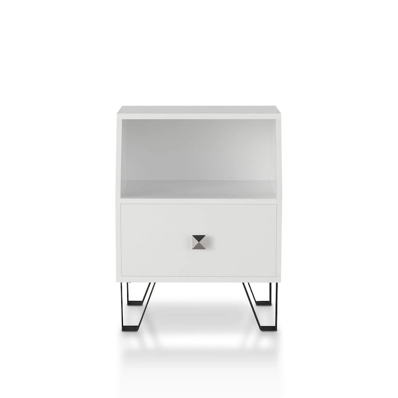 Table d'appoint contemporaine à 1 étagère de 40 cm