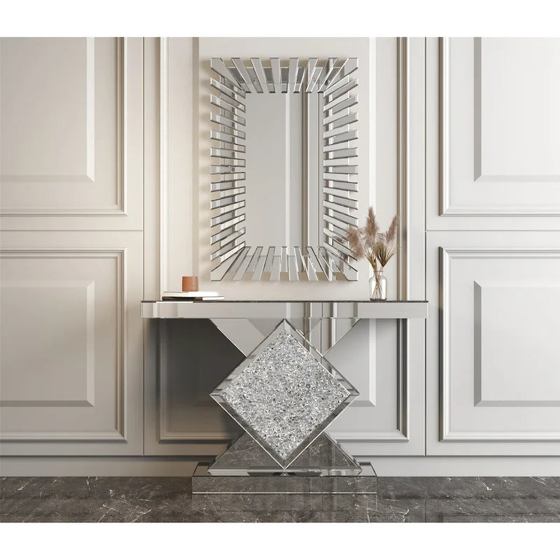 Console moderne avec incrustation de diamants concassés