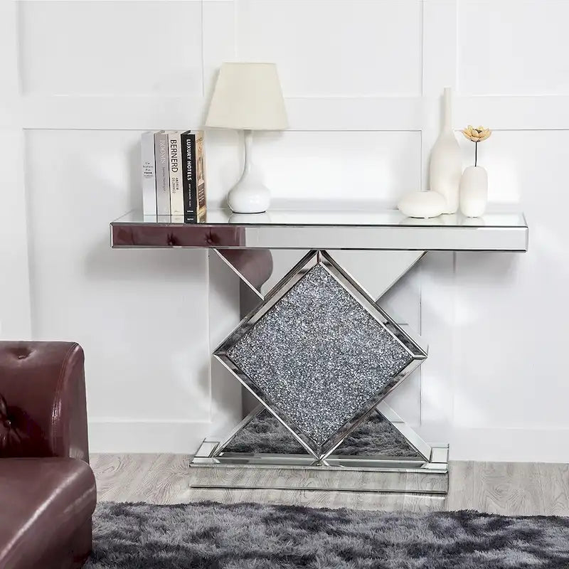 Console moderne avec incrustation de diamants concassés