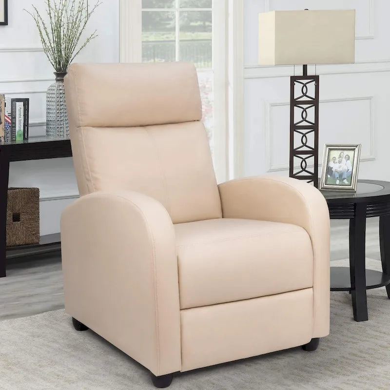 Fauteuil inclinable en cuir PU, inclinable simple pour salon