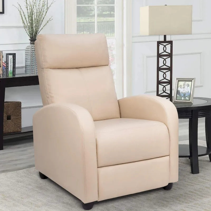 Fauteuil inclinable en cuir PU, inclinable simple pour salon