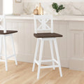 Tabouret de comptoir pivotant en bois de style ferme moderne