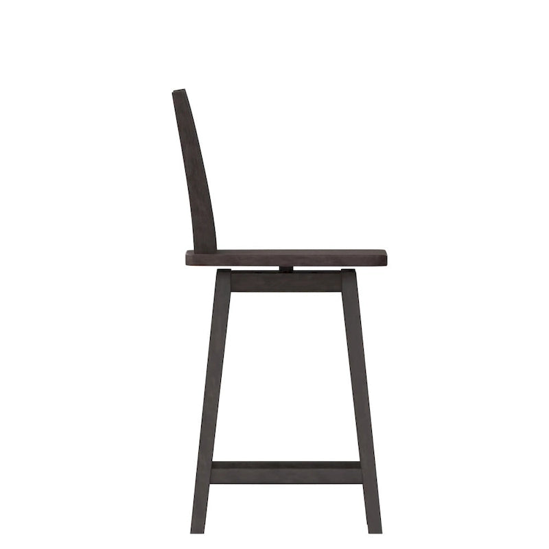 Tabouret de comptoir pivotant en bois de style ferme moderne