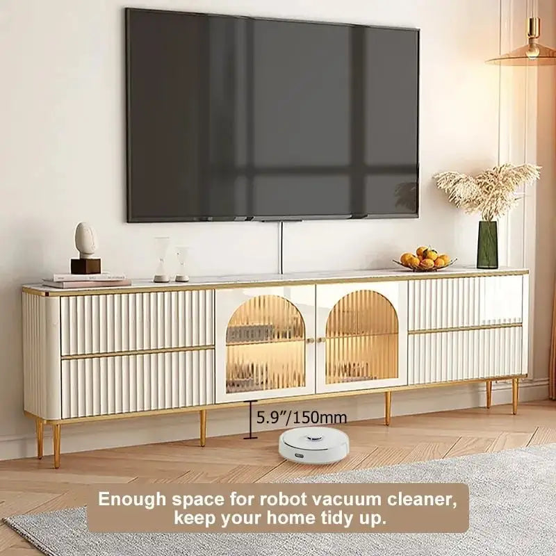 Meuble TV rectangulaire moderne de luxe léger