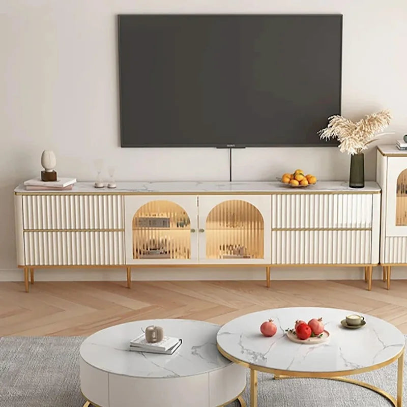 Meuble TV rectangulaire moderne de luxe léger
