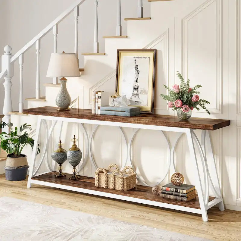 Table console extra longue de 70,9 pouces Table d'appoint de canapé pour salon