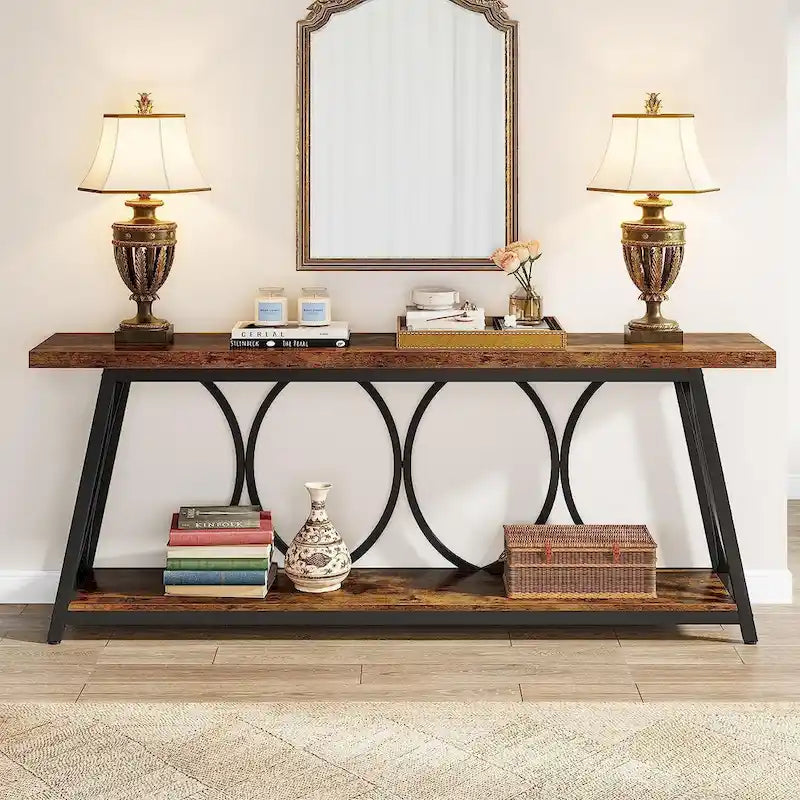 Table console extra longue de 70,9 pouces Table d'appoint de canapé pour salon