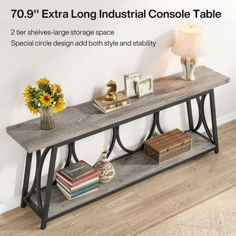 Table console extra longue de 70,9 pouces Table d'appoint de canapé pour salon