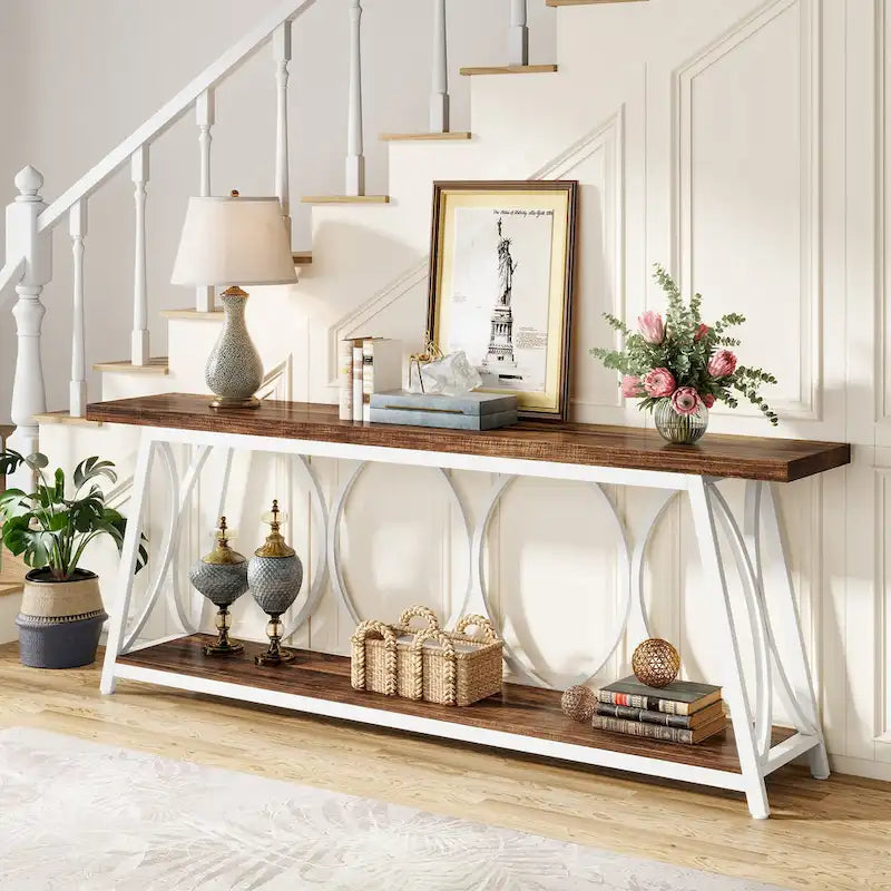 Table console extra longue de 70,9 pouces Table d'appoint de canapé pour salon