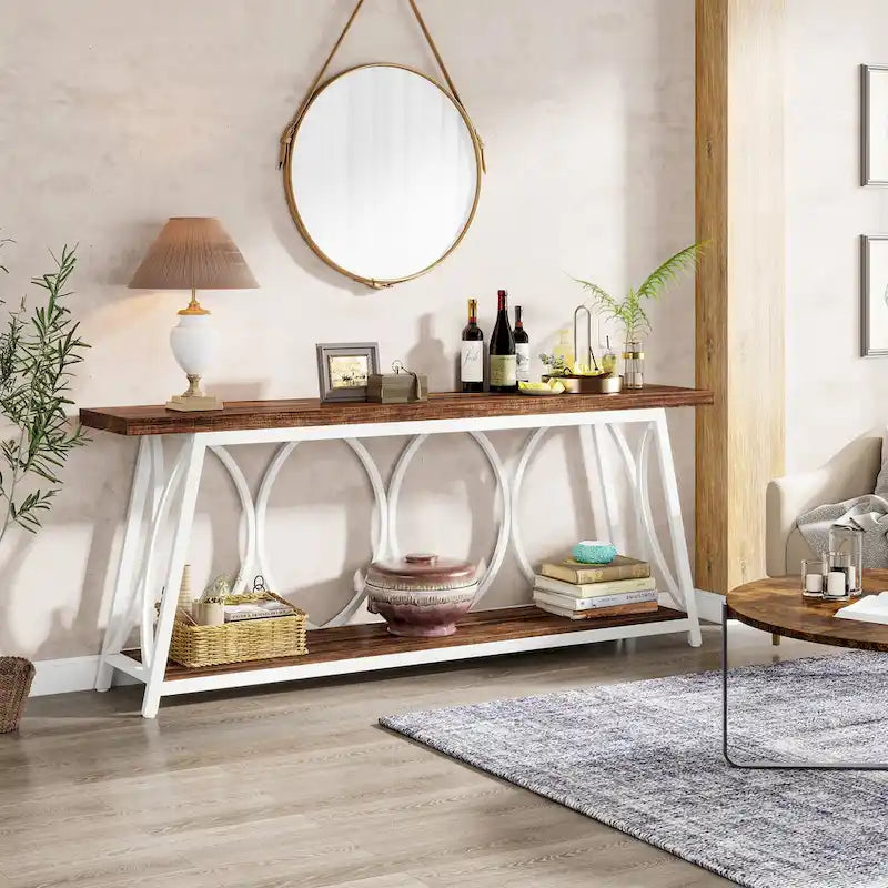 Table console extra longue de 70,9 pouces Table d'appoint de canapé pour salon