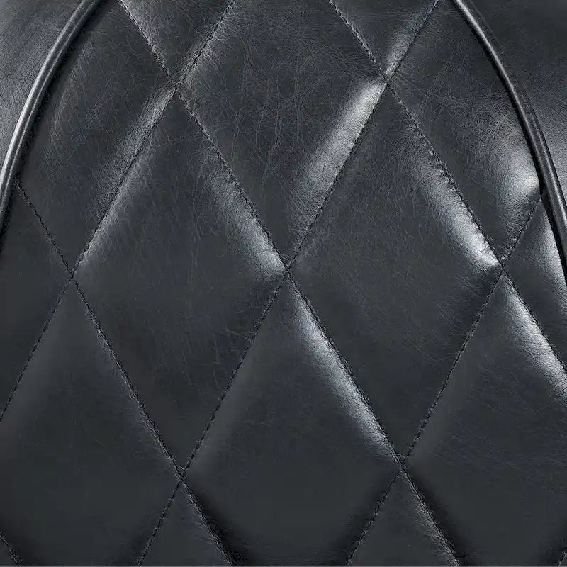 Fauteuil d'appoint industriel rétro en cuir pleine fleur et aluminium