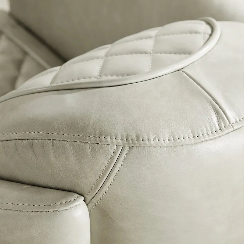 Fauteuil d'appoint industriel rétro en cuir pleine fleur et aluminium