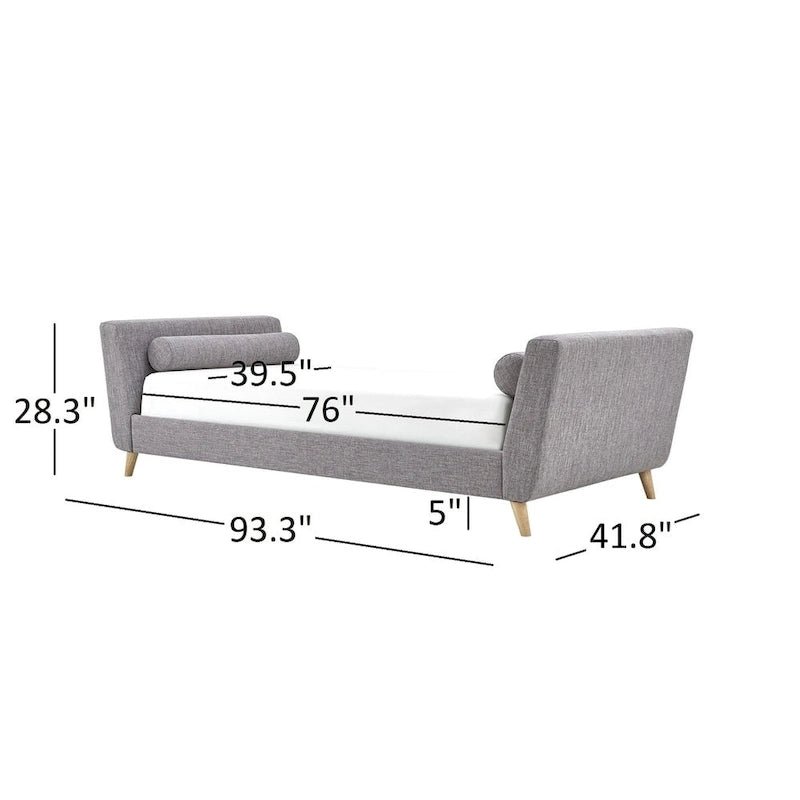 Lit de repos en tissu de lin