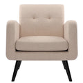 Fauteuil d'appoint moderne en tissu style milieu de siècle