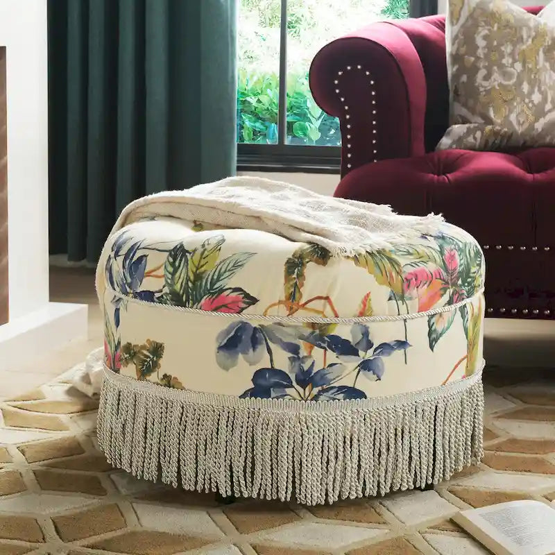 24 poufs ronds d'appoint rembourrés