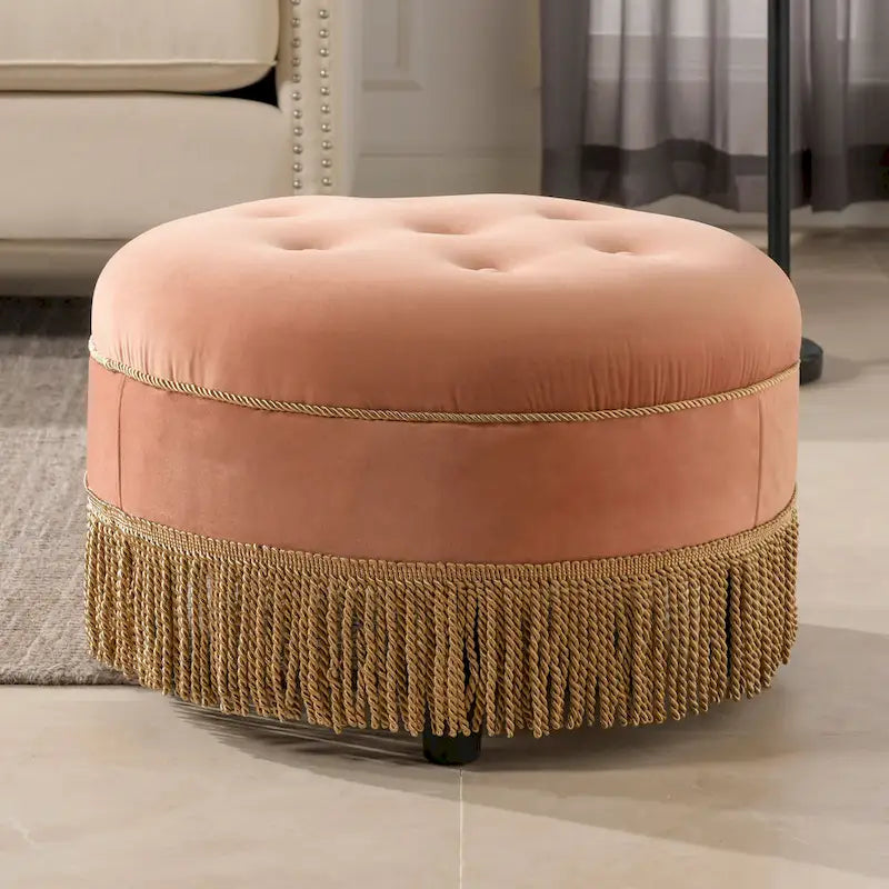 24 poufs ronds d'appoint rembourrés
