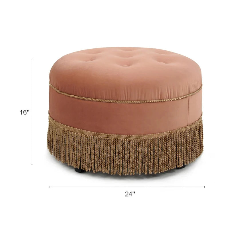 24 poufs ronds d'appoint rembourrés
