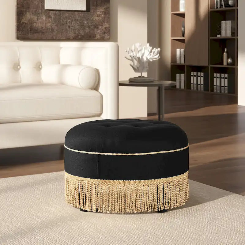 24 poufs ronds d'appoint rembourrés
