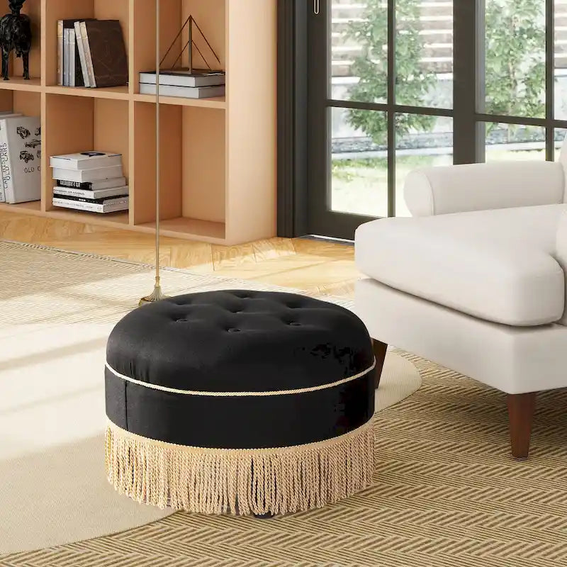 24 poufs ronds d'appoint rembourrés