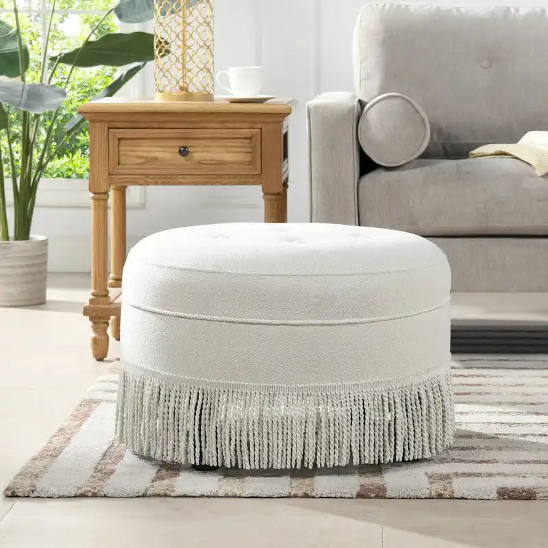 24 poufs ronds d'appoint rembourrés