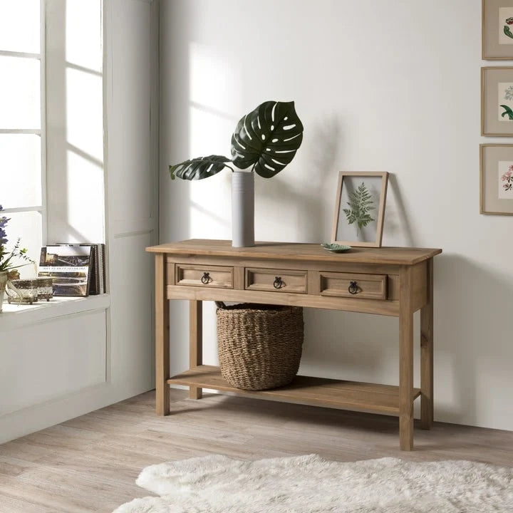 Tiroirs de console en bois