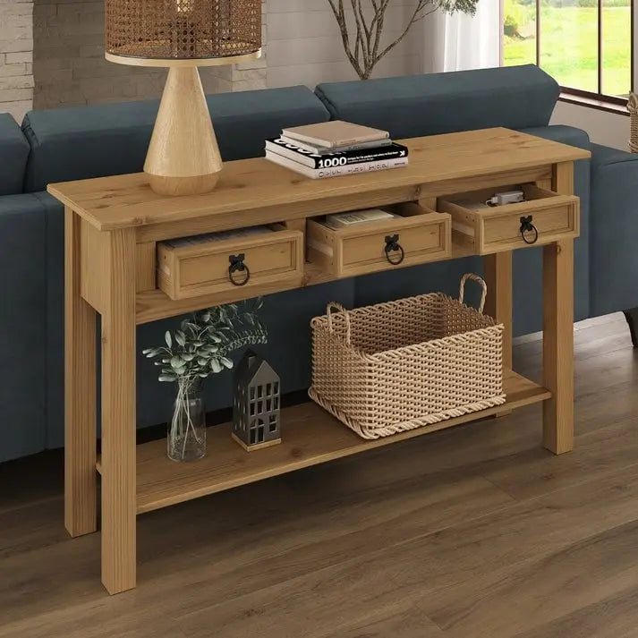 Tiroirs de console en bois