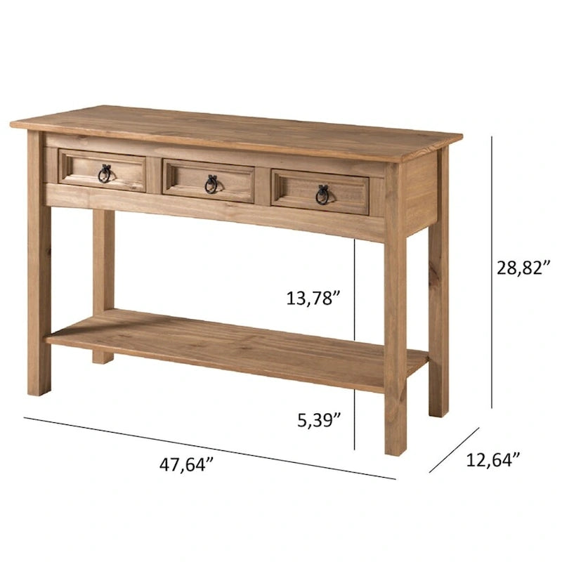 Tiroirs de console en bois