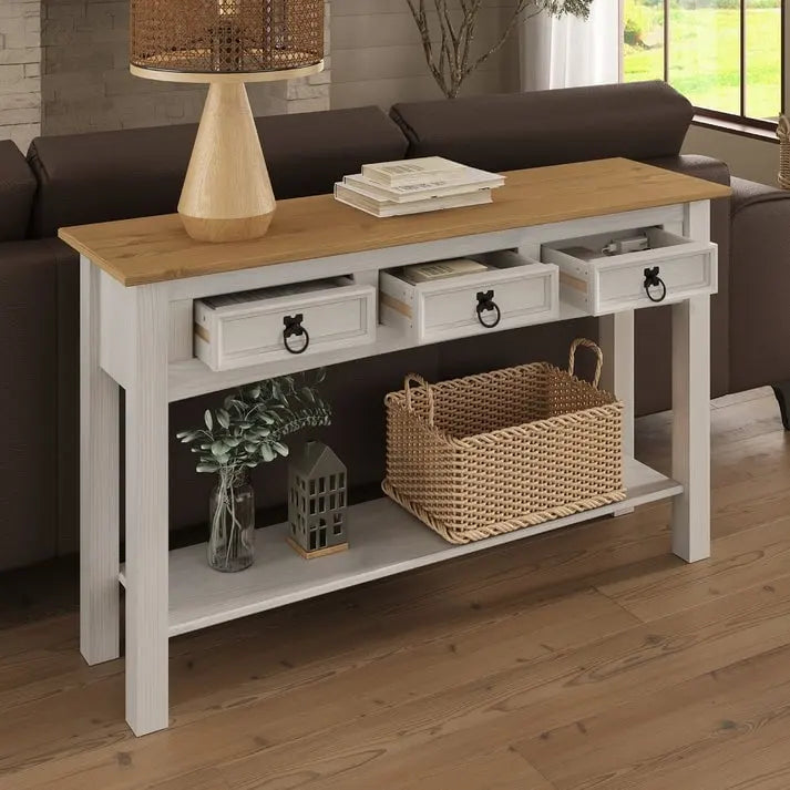 Tiroirs de console en bois