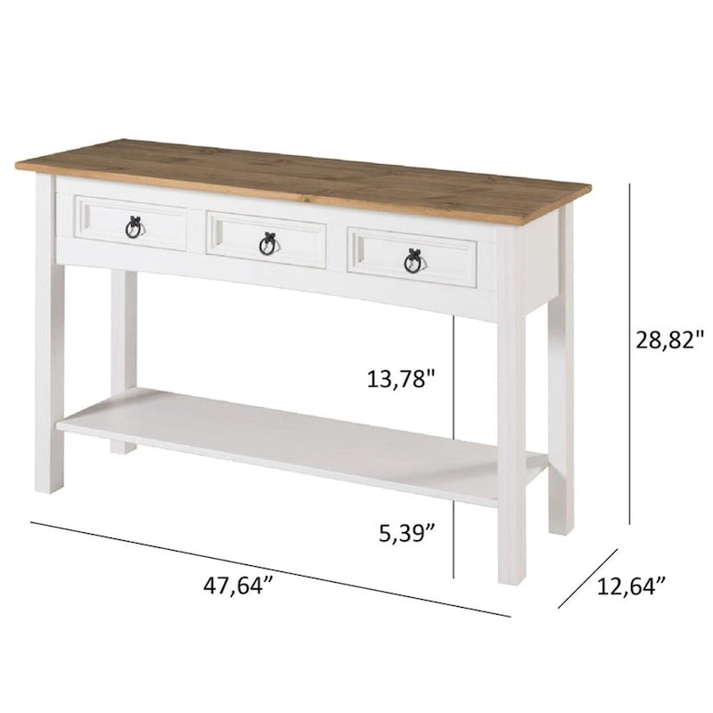 Tiroirs de console en bois
