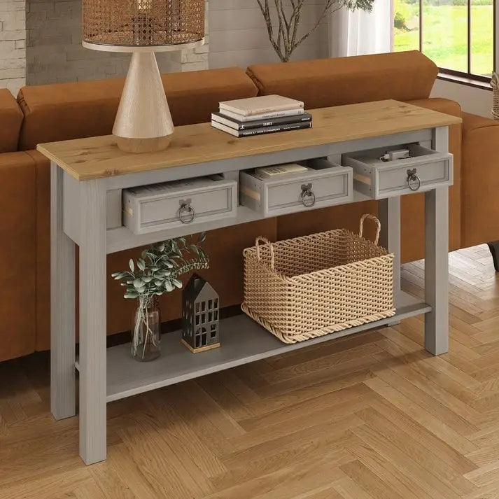 Tiroirs de console en bois