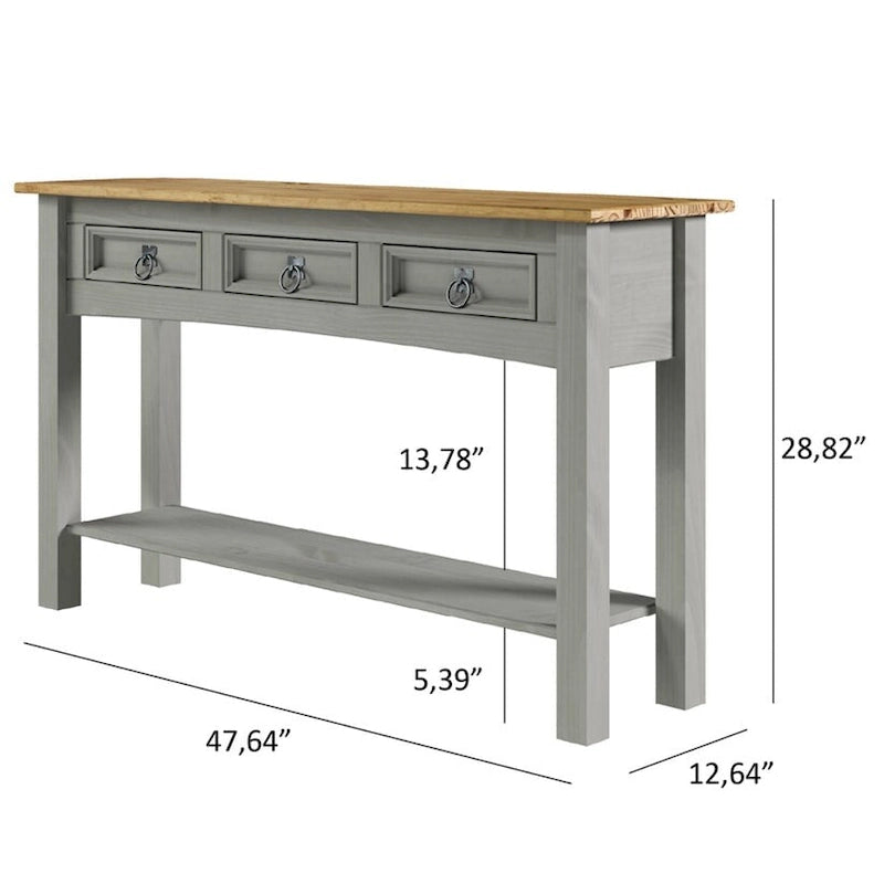 Tiroirs de console en bois