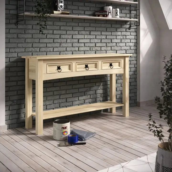 Tiroirs de console en bois