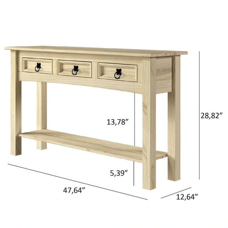 Tiroirs de console en bois