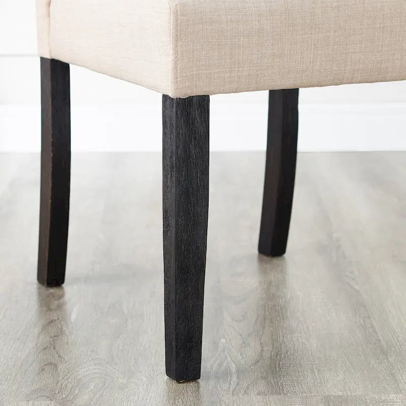 Chaise de salle à manger capitonnée en bois massif