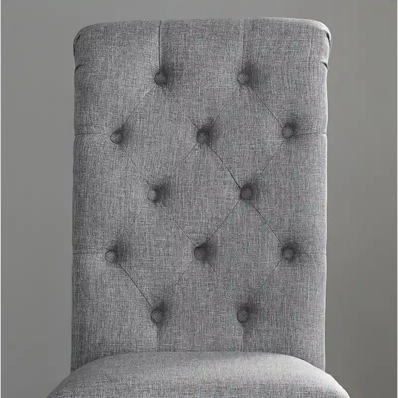 Chaise de salle à manger capitonnée en bois massif