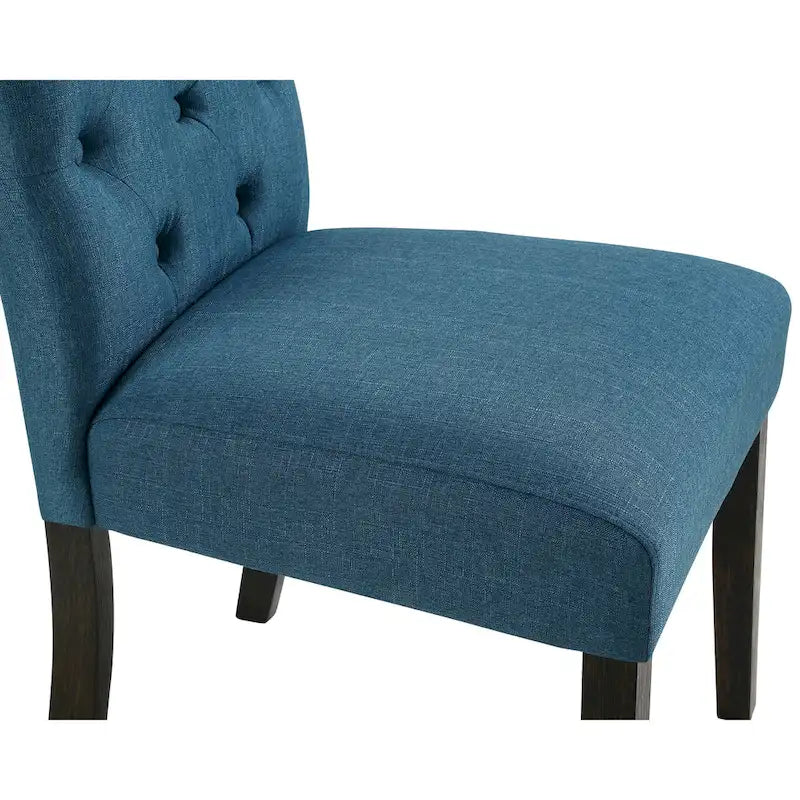 Chaise de salle à manger capitonnée en bois massif