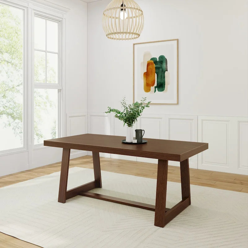 Table de salle à manger classique en bois massif - 72