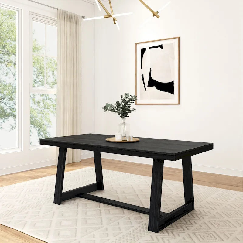 Table de salle à manger classique en bois massif - 72