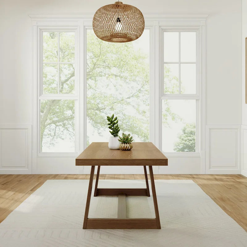 Table de salle à manger classique en bois massif - 72
