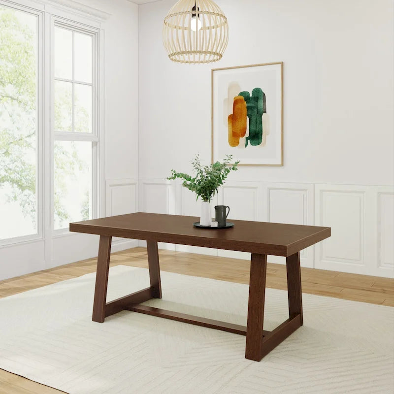 Table de salle à manger classique en bois massif - 72
