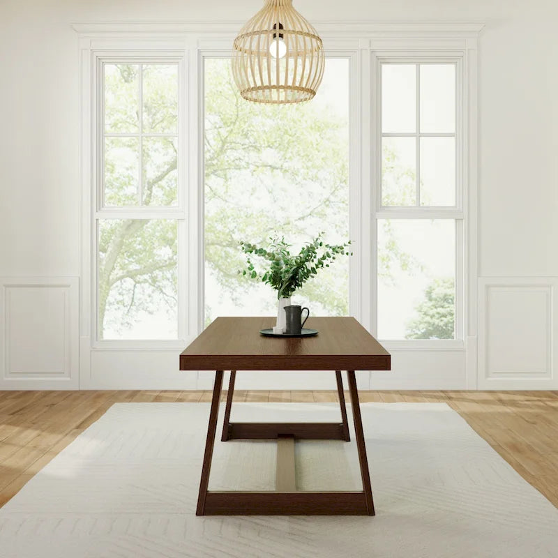 Table de salle à manger classique en bois massif - 72