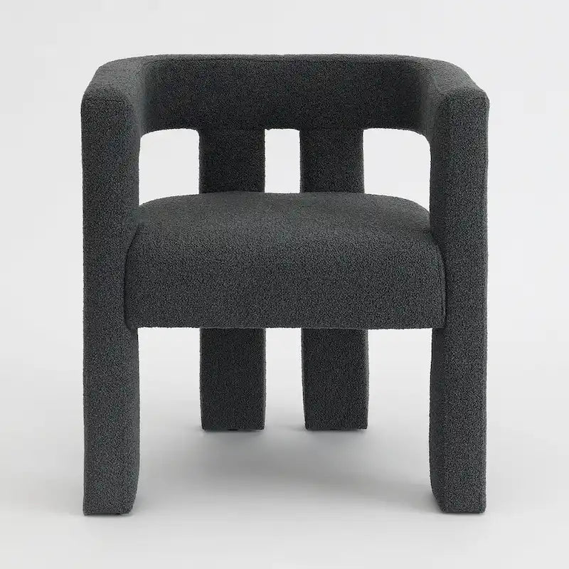 Fauteuil rembourré en bouclette, 24 po de large