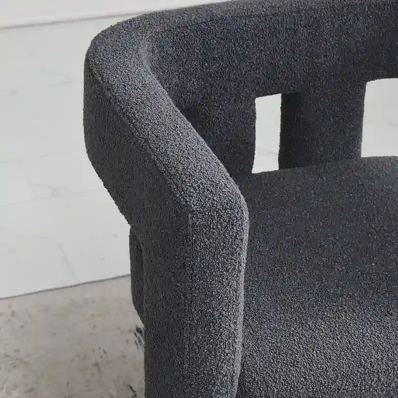 Fauteuil rembourré en bouclette, 24 po de large