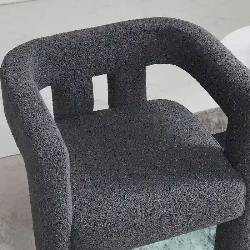 Fauteuil rembourré en bouclette, 24 po de large