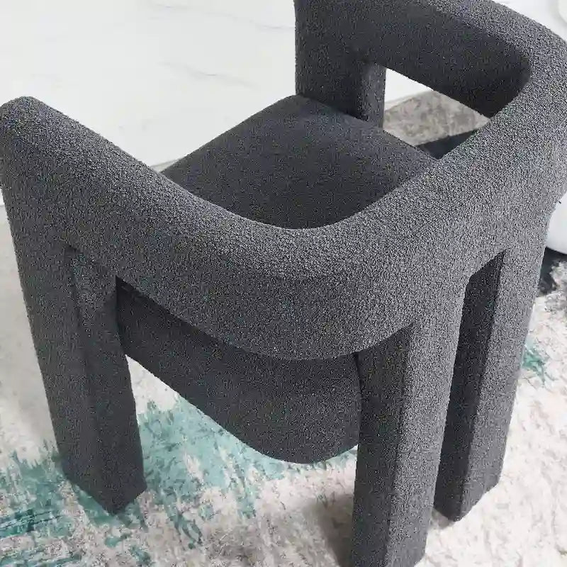 Fauteuil rembourré en bouclette, 24 po de large