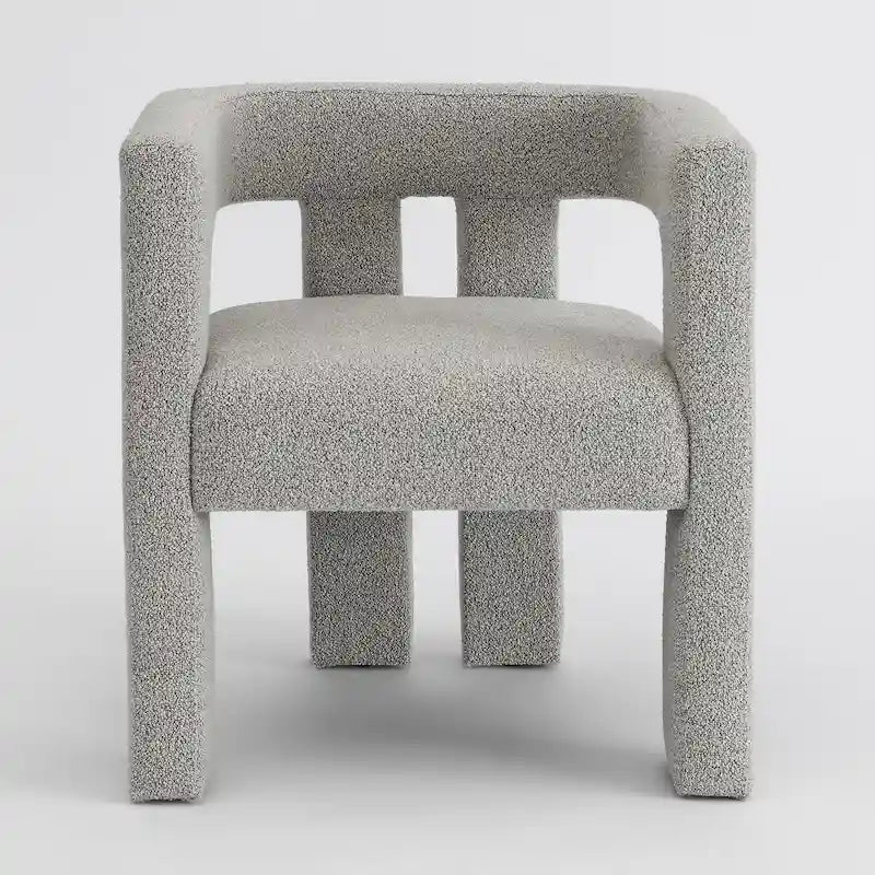 Fauteuil rembourré en bouclette, 24 po de large