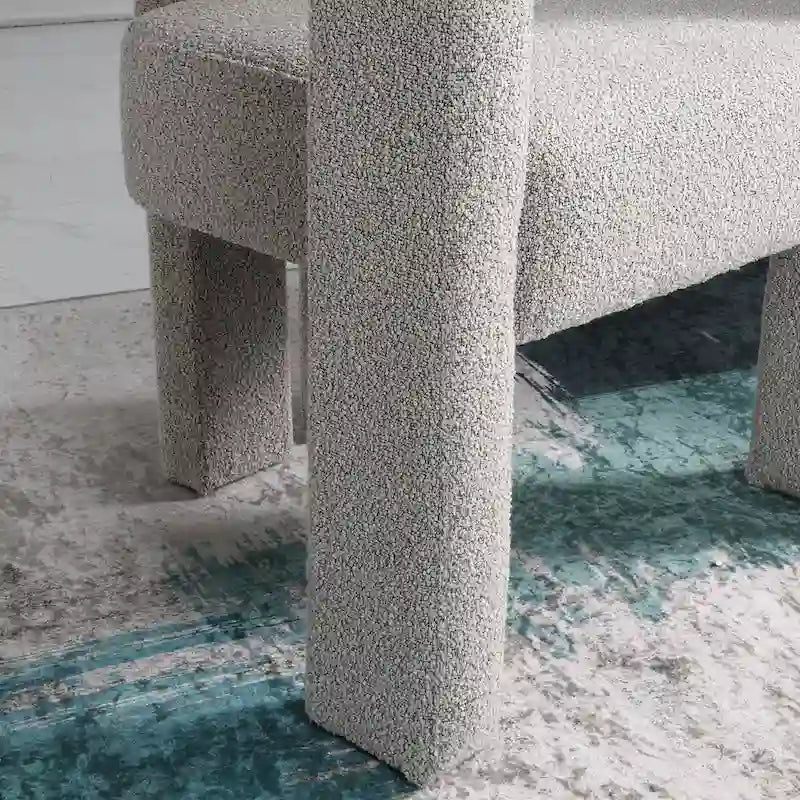 Fauteuil rembourré en bouclette, 24 po de large