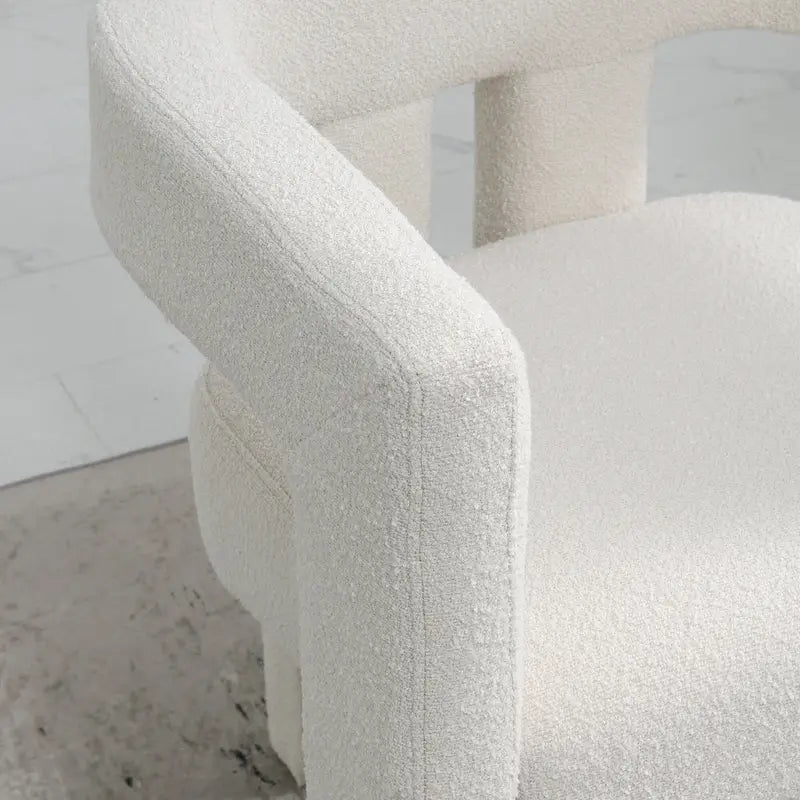 Fauteuil rembourré en bouclette, 24 po de large