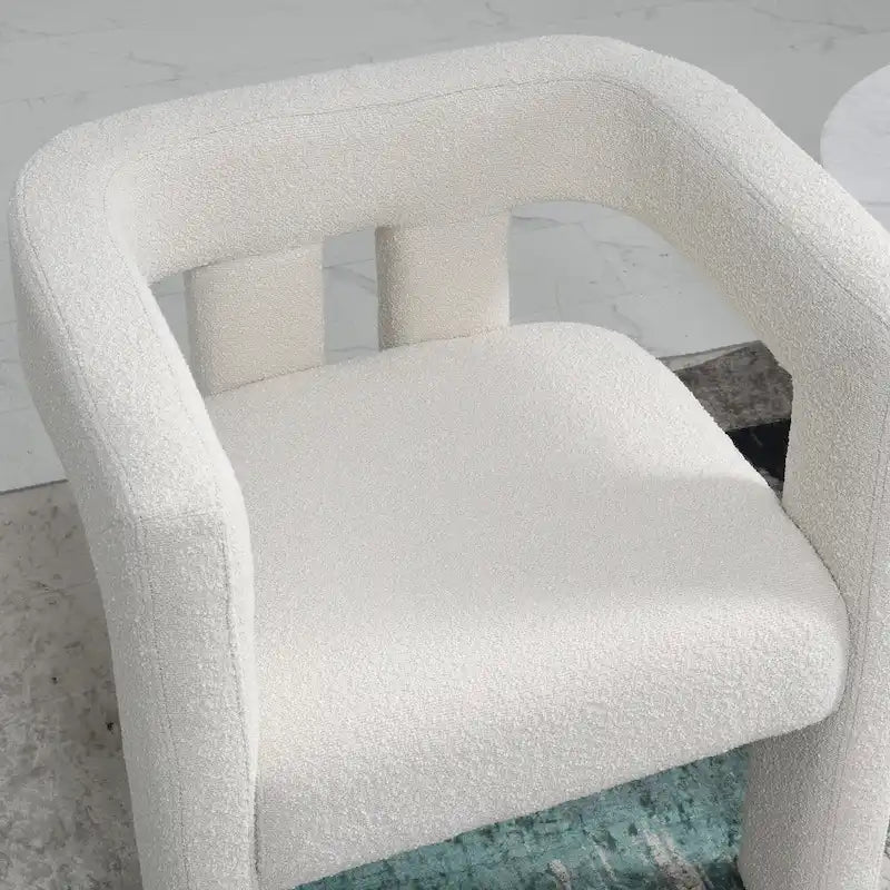 Fauteuil rembourré en bouclette, 24 po de large